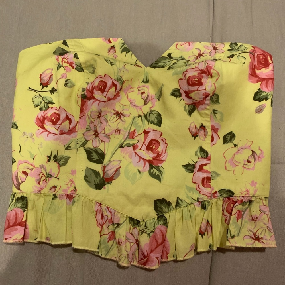 strapless peplum top NWT